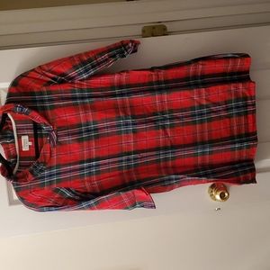 Crown & Ivy Red and Green plaid dress sz 16